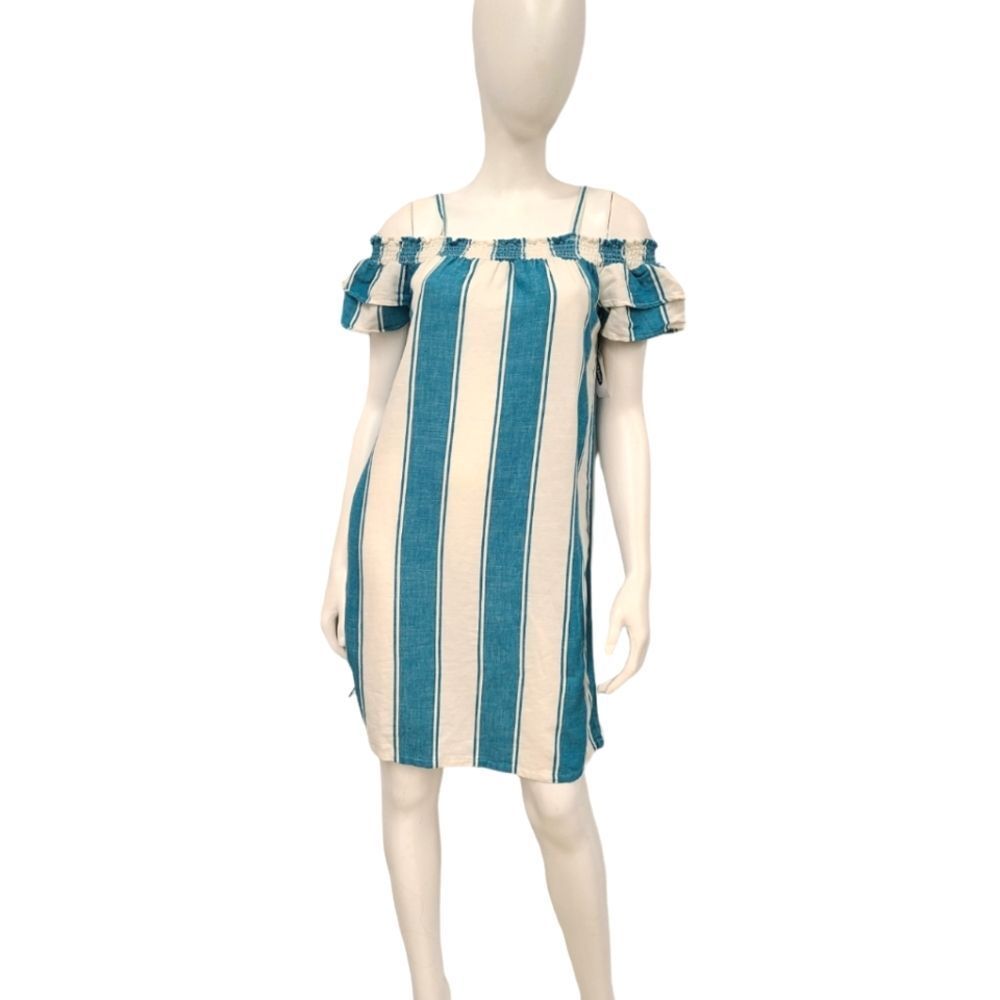 Old Navy Striped Dress Size 16 Off Shoulder Nautical New With Tags